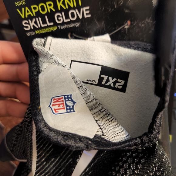 Nike Vapor Knit NFL Promo PRO STOCK Skill Glove Size XXL Football Américain - Picture 8 of 8